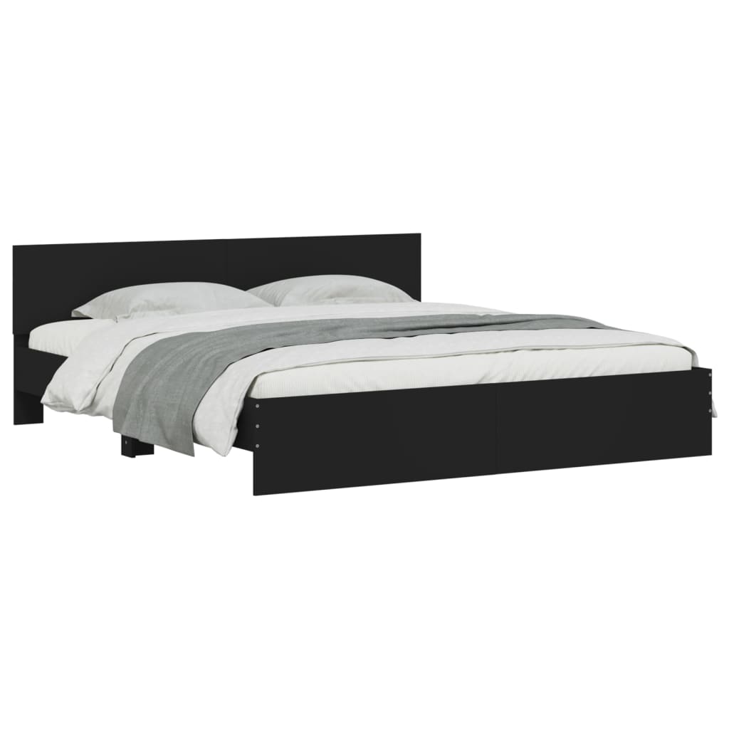 Modern Wooden Emperor Size 2m Bed Frame Base With Headboard Wood Beds