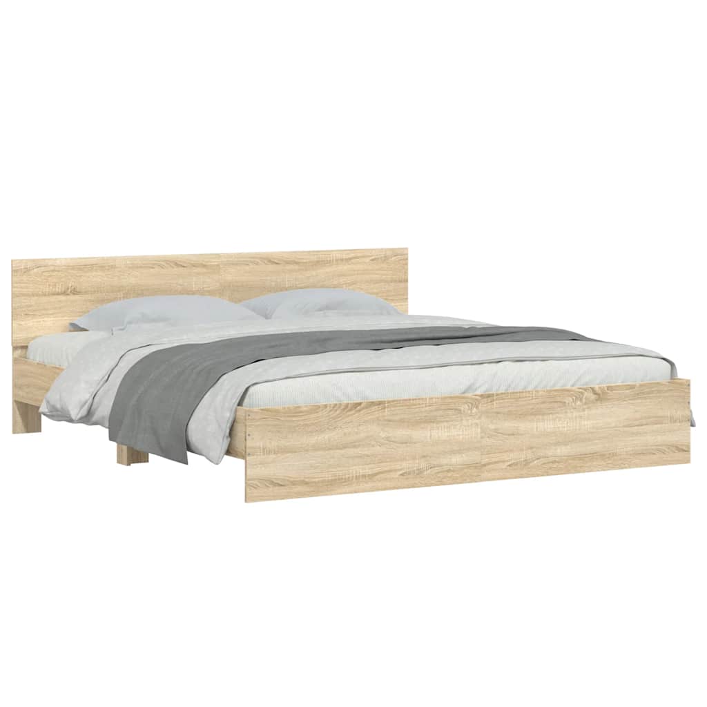 Modern Wooden Emperor Size 2m Bed Frame Base With Headboard Wood Beds