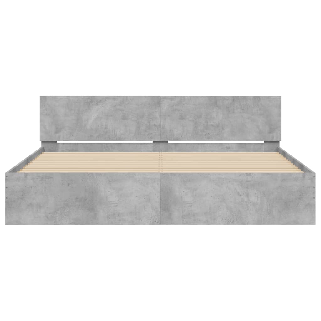 Modern Wooden Emperor Size 2m Bed Frame Base With Headboard Wood Beds