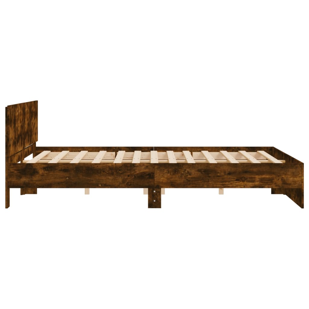 Modern Wooden Emperor Size 2m Bed Frame Base With Headboard Wood Beds