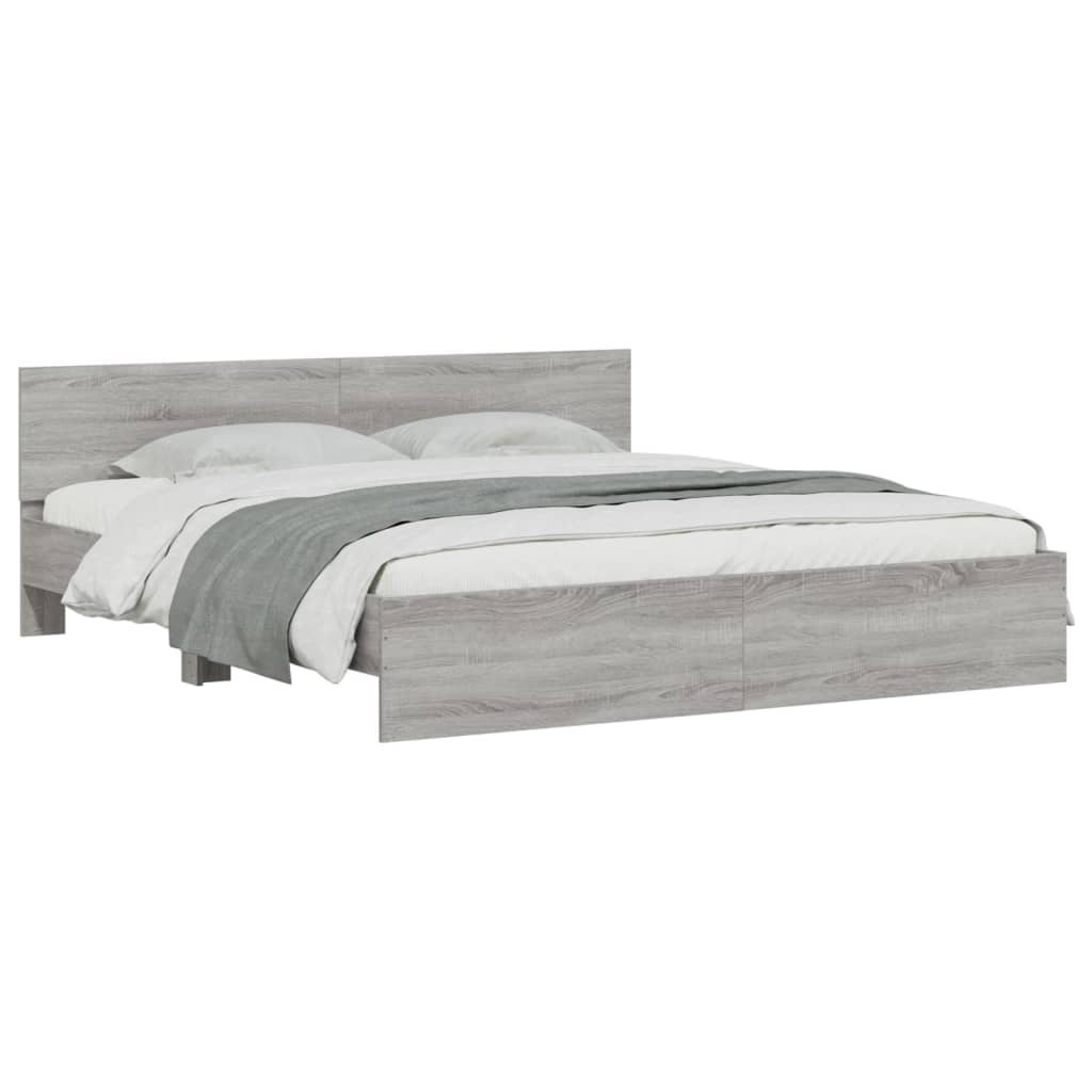 Modern Wooden Emperor Size 2m Bed Frame Base With Headboard Wood Beds