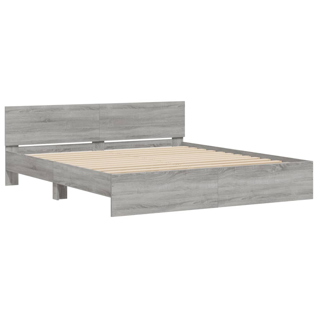 Modern Wooden Emperor Size 2m Bed Frame Base With Headboard Wood Beds