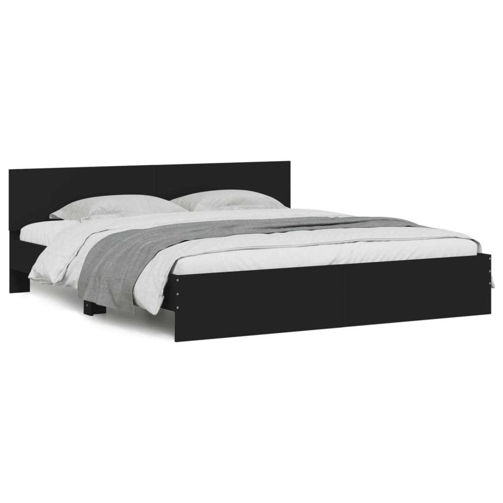 Modern Wooden Super King Size 1.8m Bed Frame Base With Headboard Wood Beds