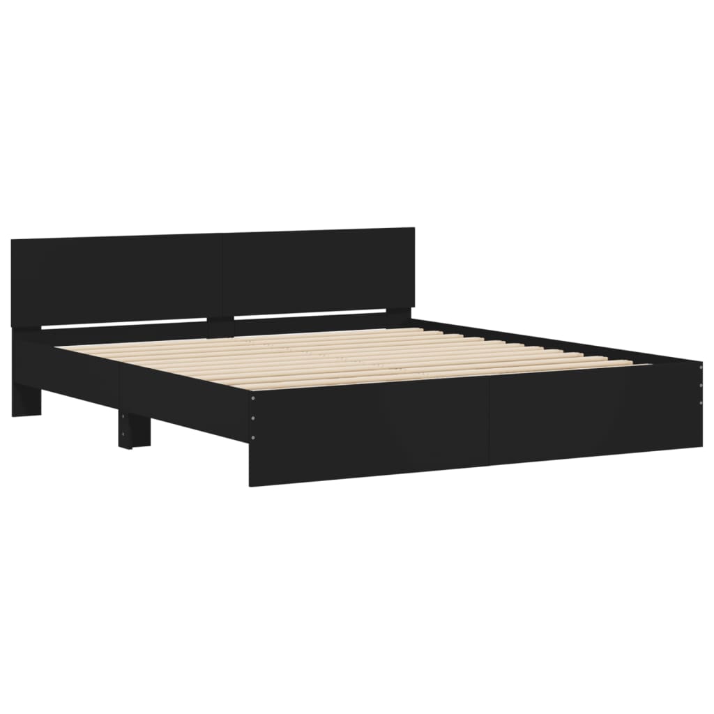 Modern Wooden Super King Size 1.8m Bed Frame Base With Headboard Wood Beds