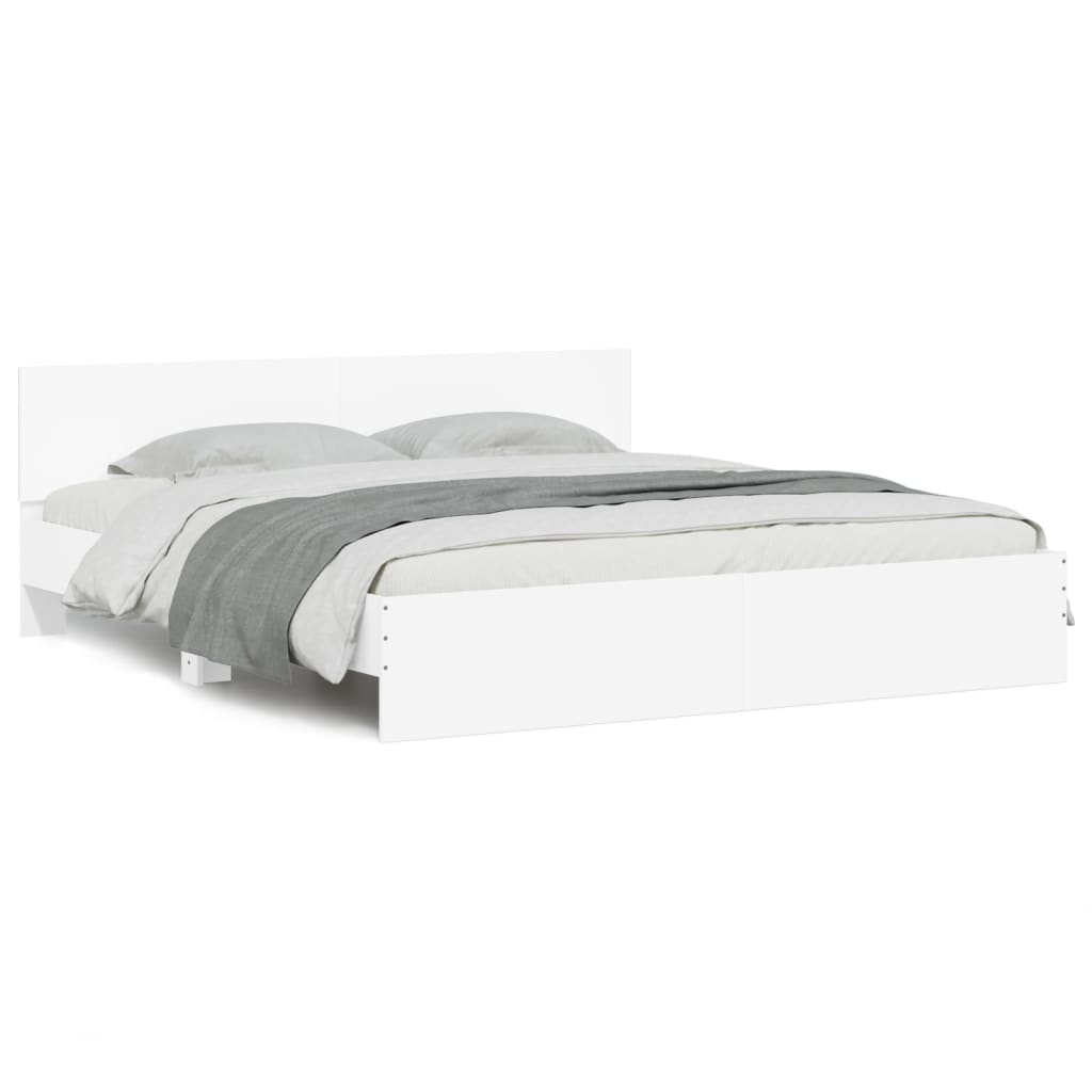 Modern Wooden Queen Size 1.6m Bed Frame Base With Headboard Wood Beds