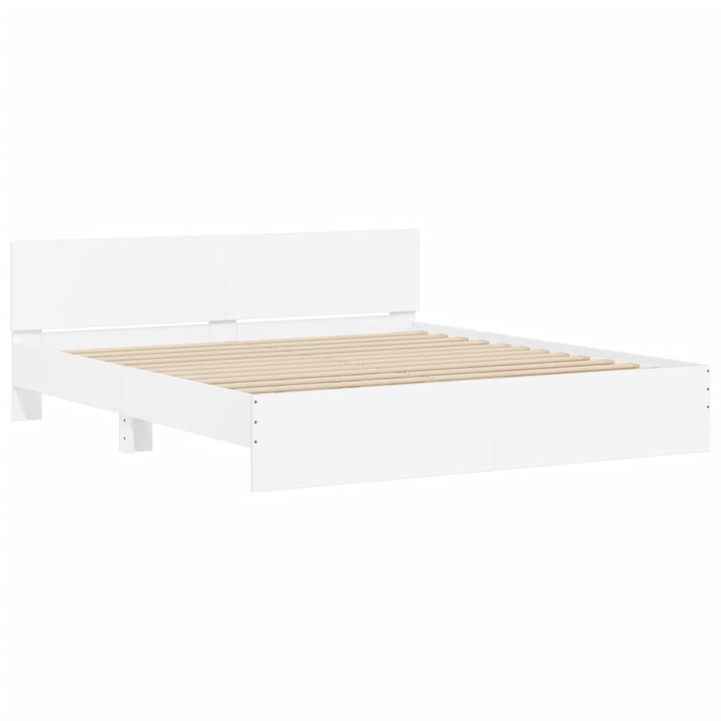 Modern Wooden Queen Size 1.6m Bed Frame Base With Headboard Wood Beds