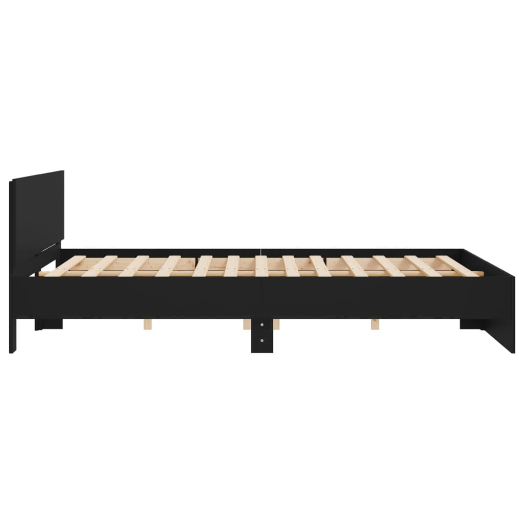 Modern Wooden Queen Size 1.6m Bed Frame Base With Headboard Wood Beds