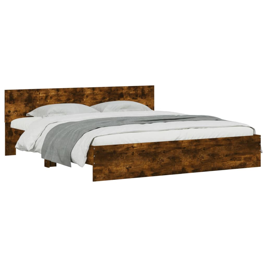 Modern Wooden Queen Size 1.6m Bed Frame Base With Headboard Wood Beds