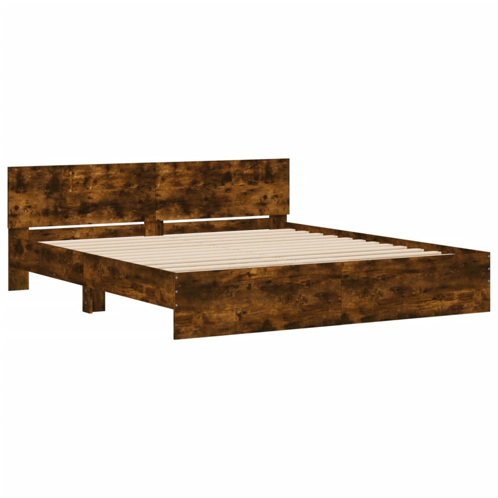 Modern Wooden Queen Size 1.6m Bed Frame Base With Headboard Wood Beds