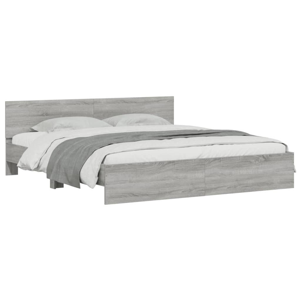 Modern Wooden Queen Size 1.6m Bed Frame Base With Headboard Wood Beds