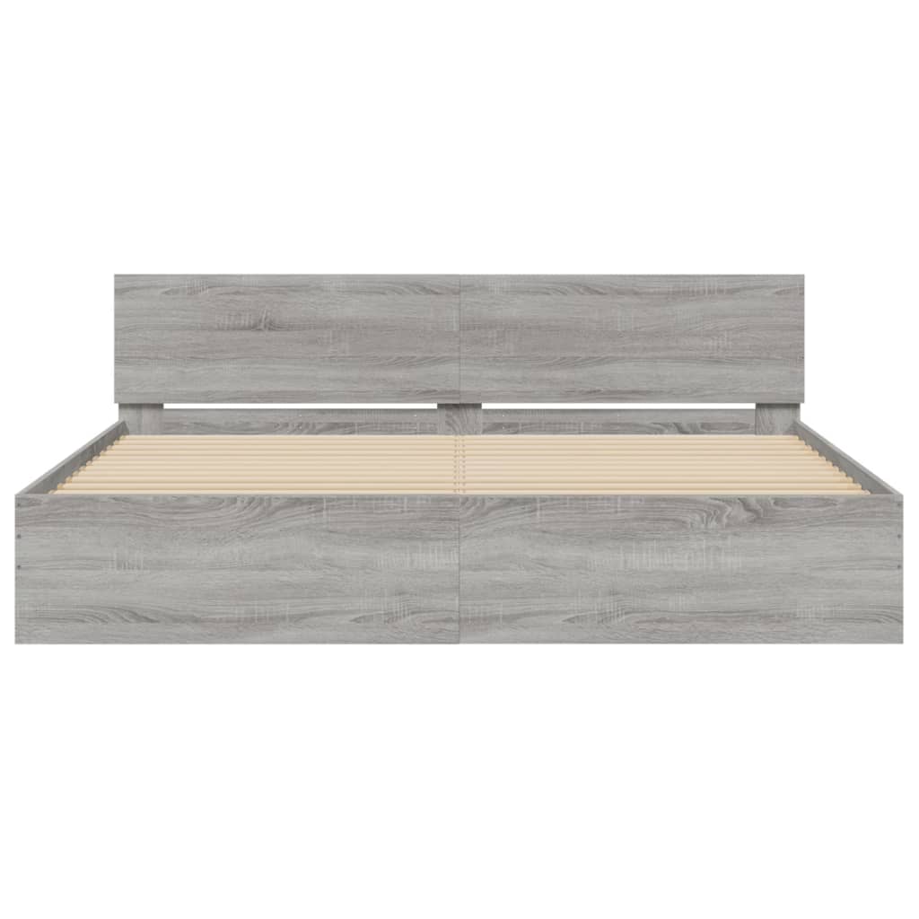 Modern Wooden Queen Size 1.6m Bed Frame Base With Headboard Wood Beds