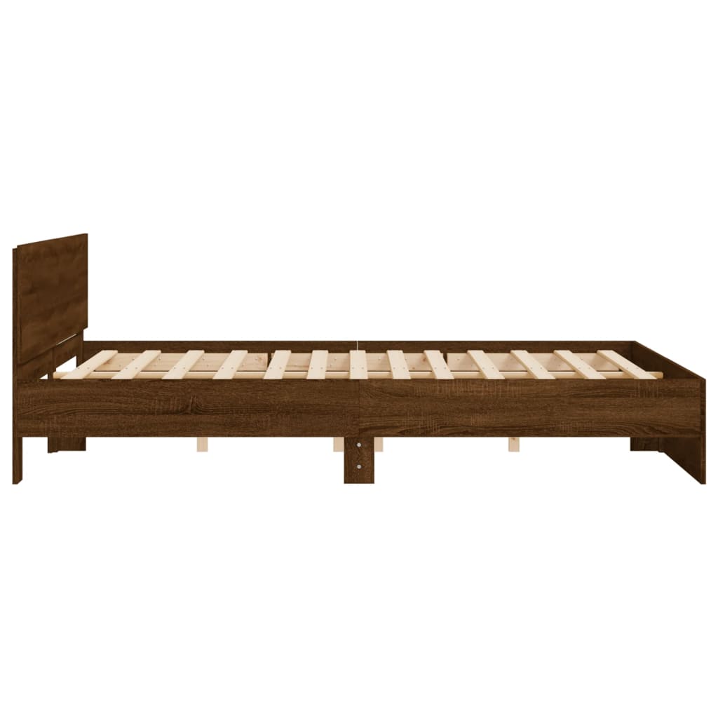 Modern Wooden Queen Size 1.6m Bed Frame Base With Headboard Wood Beds