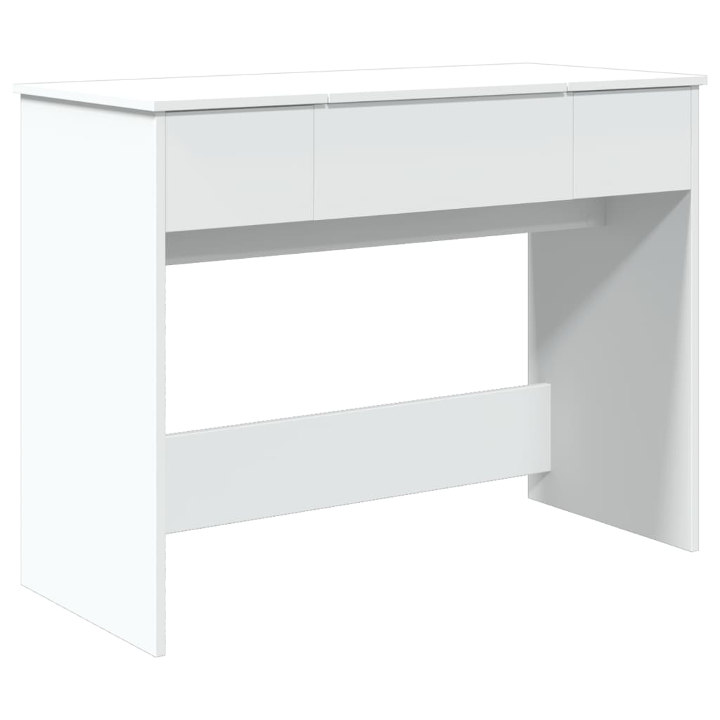 Modern Wooden Dressing Table Makeup Vanity Desk With Drawers & Pull Up Mirror