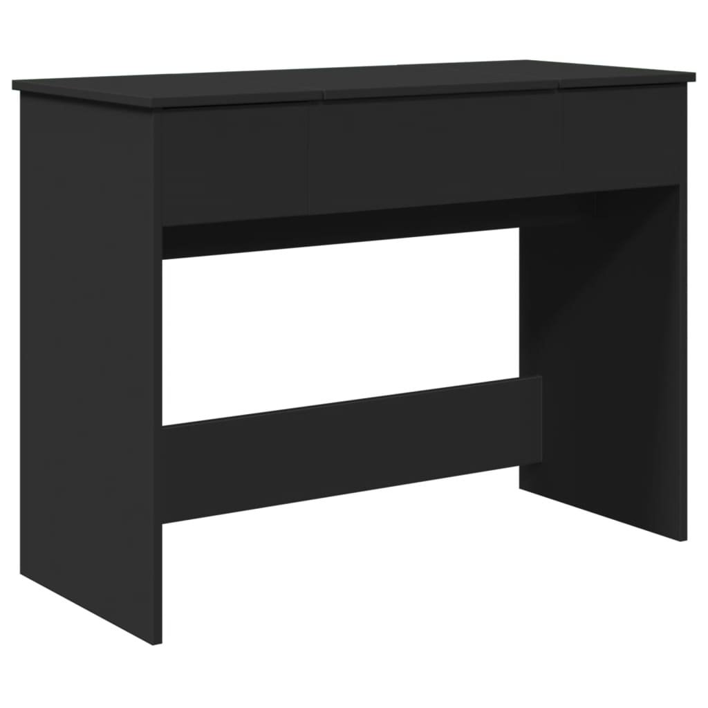 Modern Wooden Dressing Table Makeup Vanity Desk With Drawers & Pull Up Mirror