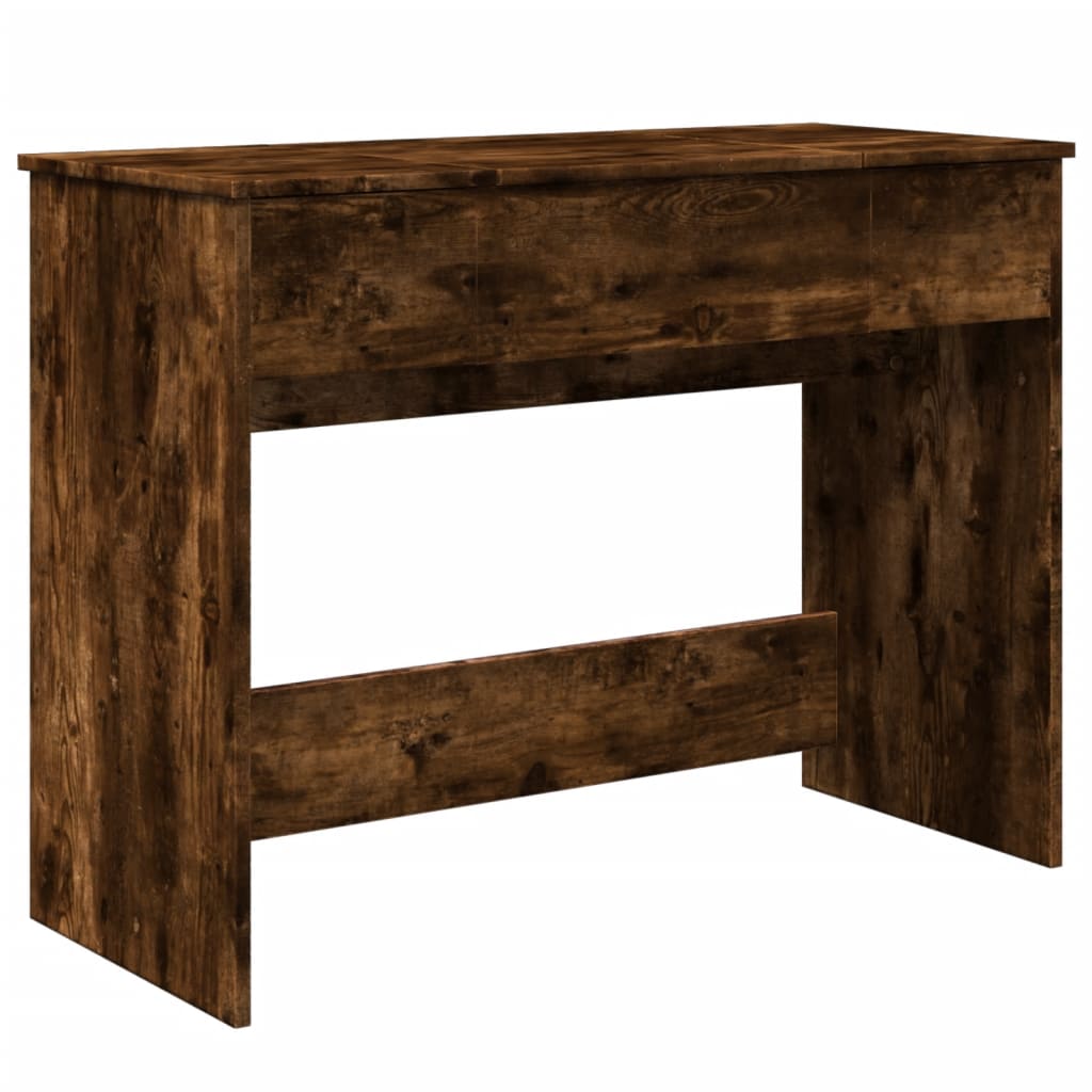 Modern Wooden Dressing Table Makeup Vanity Desk With Drawers & Pull Up Mirror