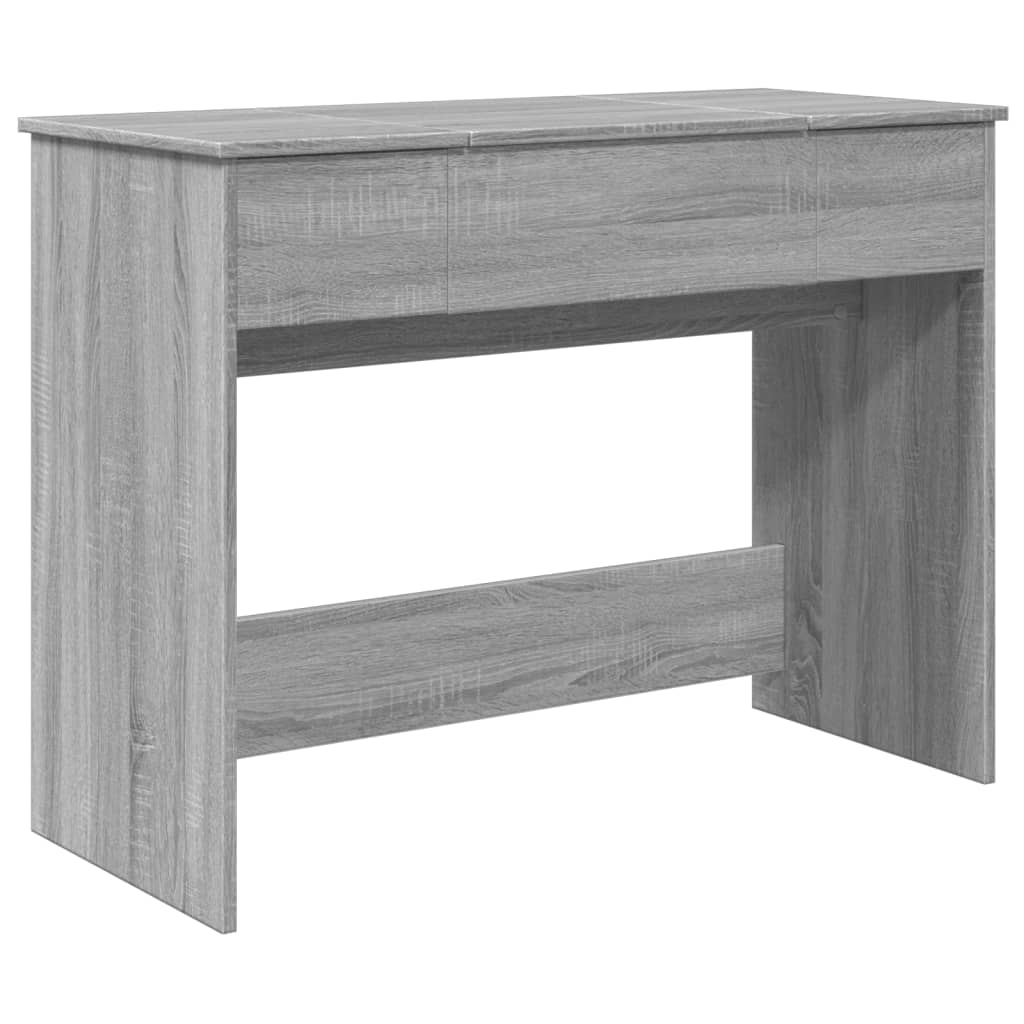 Modern Wooden Dressing Table Makeup Vanity Desk With Drawers & Pull Up Mirror