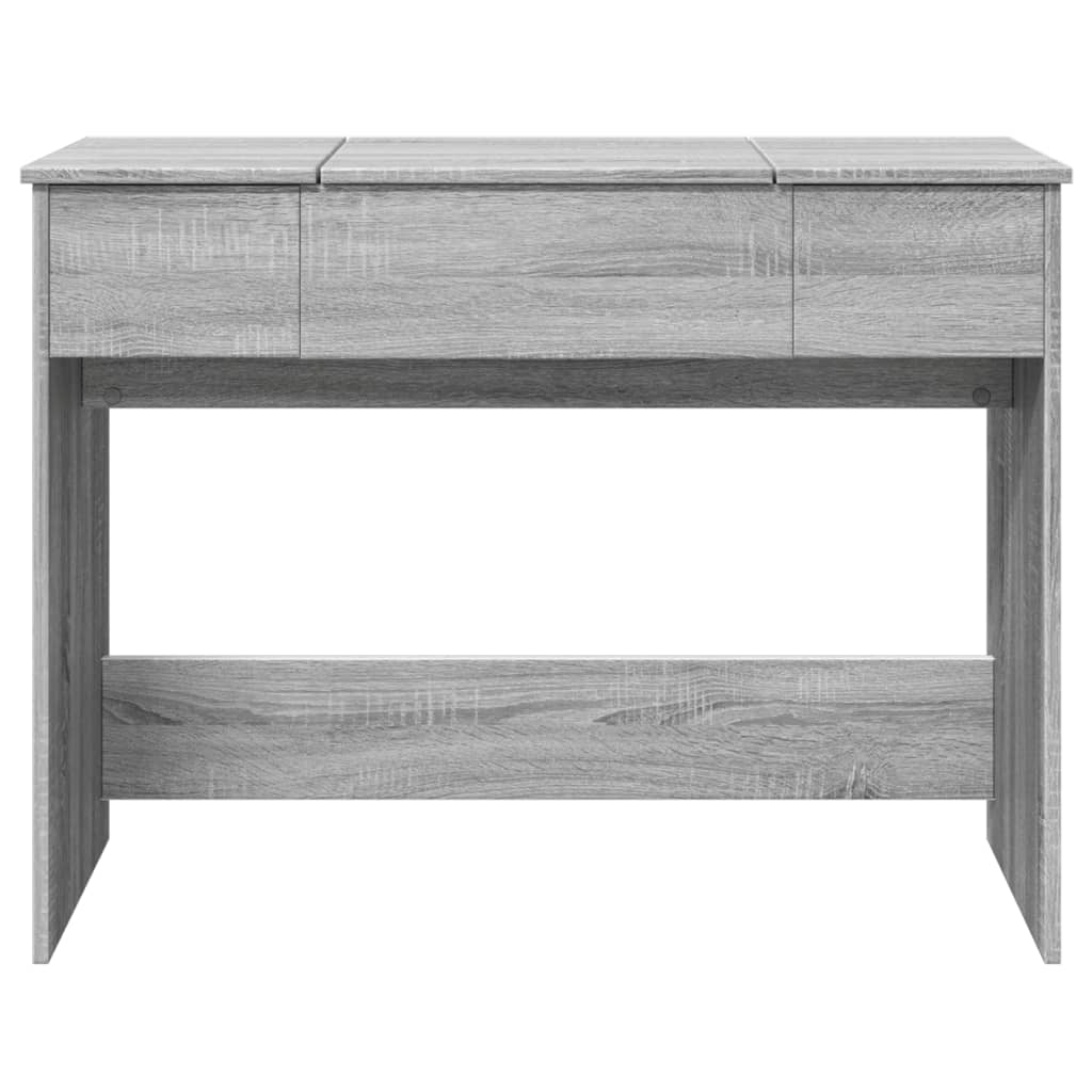 Modern Wooden Dressing Table Makeup Vanity Desk With Drawers & Pull Up Mirror