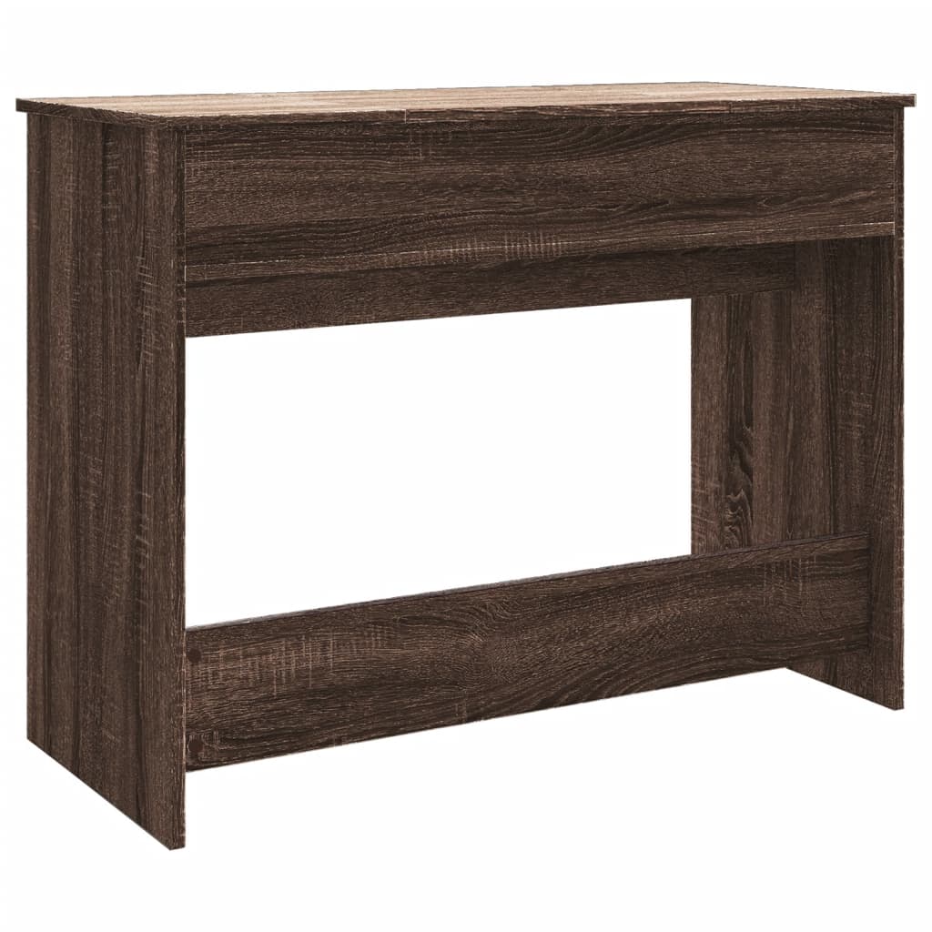 Modern Wooden Dressing Table Makeup Vanity Desk With Drawers & Pull Up Mirror