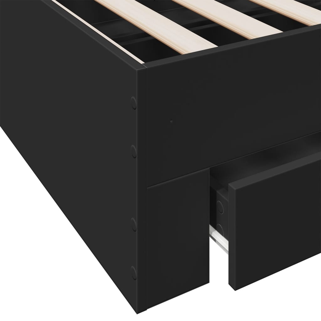 Modern Wooden Queen Size 160cm Bed Frame Base With Storage Drawers Wood Beds