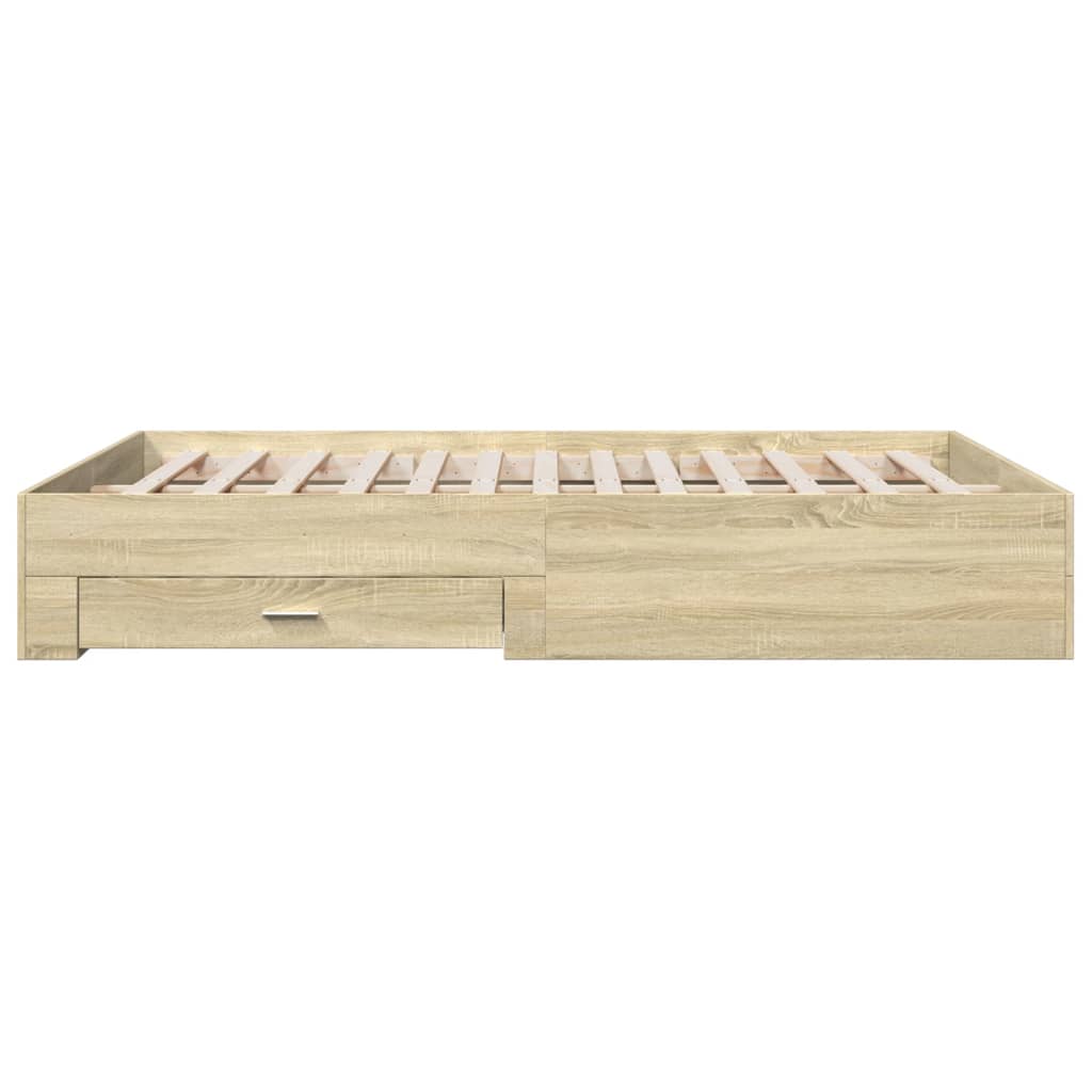 Modern Wooden Queen Size 160cm Bed Frame Base With Storage Drawers Wood Beds