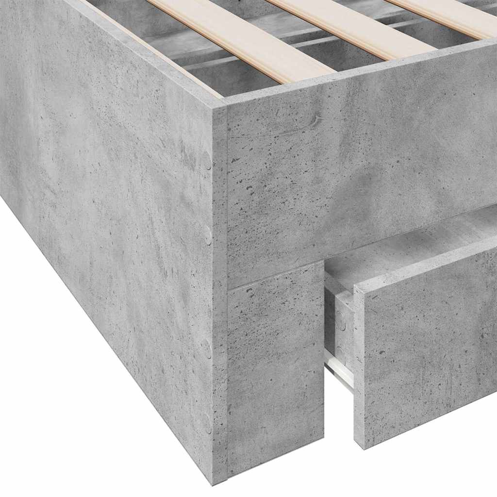 Modern Wooden Double Size 135cm Bed Frame Base With Storage Drawers Wood Beds