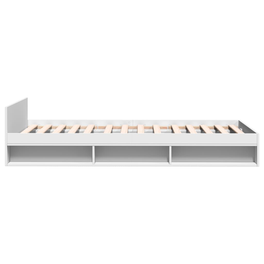 Modern Wooden Single Size 90cm Bed Frame Base With Under Storage Space & Drawer
