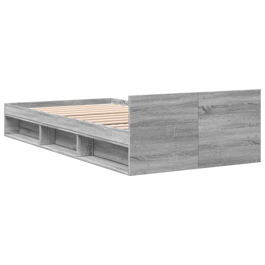 Modern Wooden Single Size 90cm Bed Frame Base With Under Storage Space & Drawer