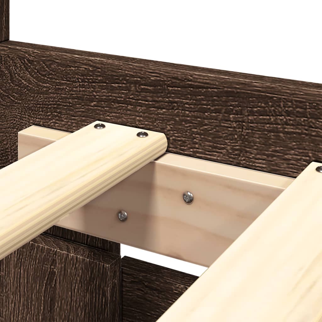 Modern Wooden Super King Size 180cm Bed Frame Base With Headboard & Drawers