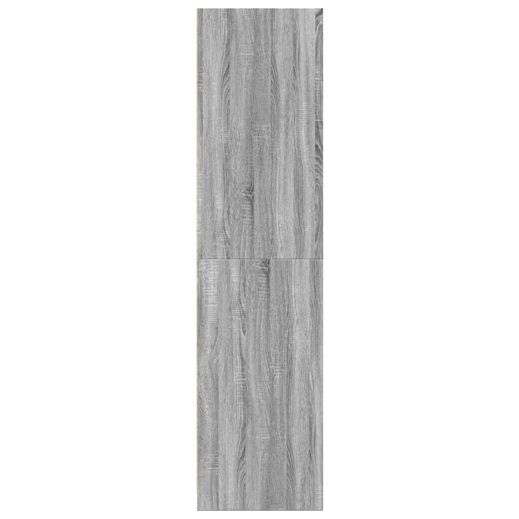 Modern Wooden Tall Open Bedroom Wardrobe With Hanging Clothes Rails Shelves