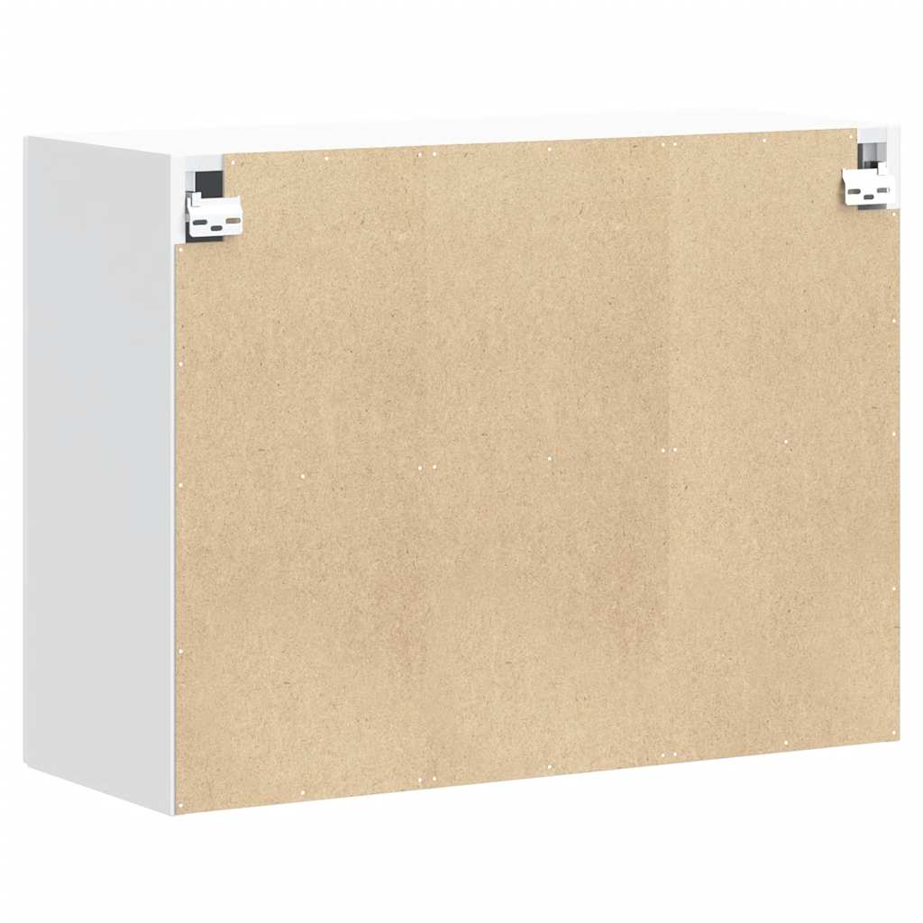 Kitchen Wall Cabinet Lucca High Gloss White Engineered Wood