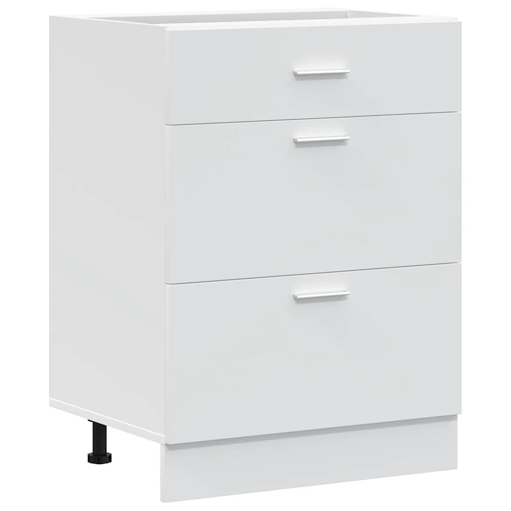 Kitchen Base Cabinet Lyon White Engineered Wood