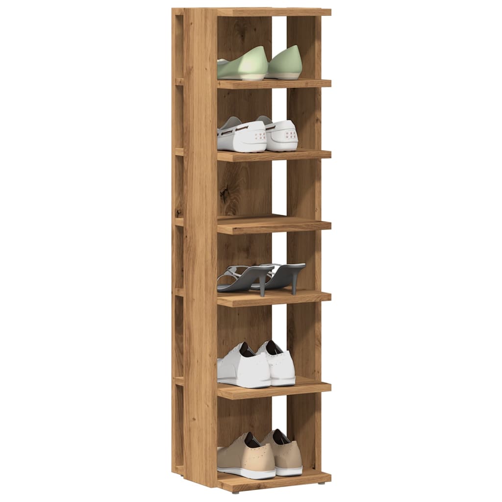 Modern Wooden 2pcs Open Shoe Storage Cabinet Wood Trainer Organiser Units