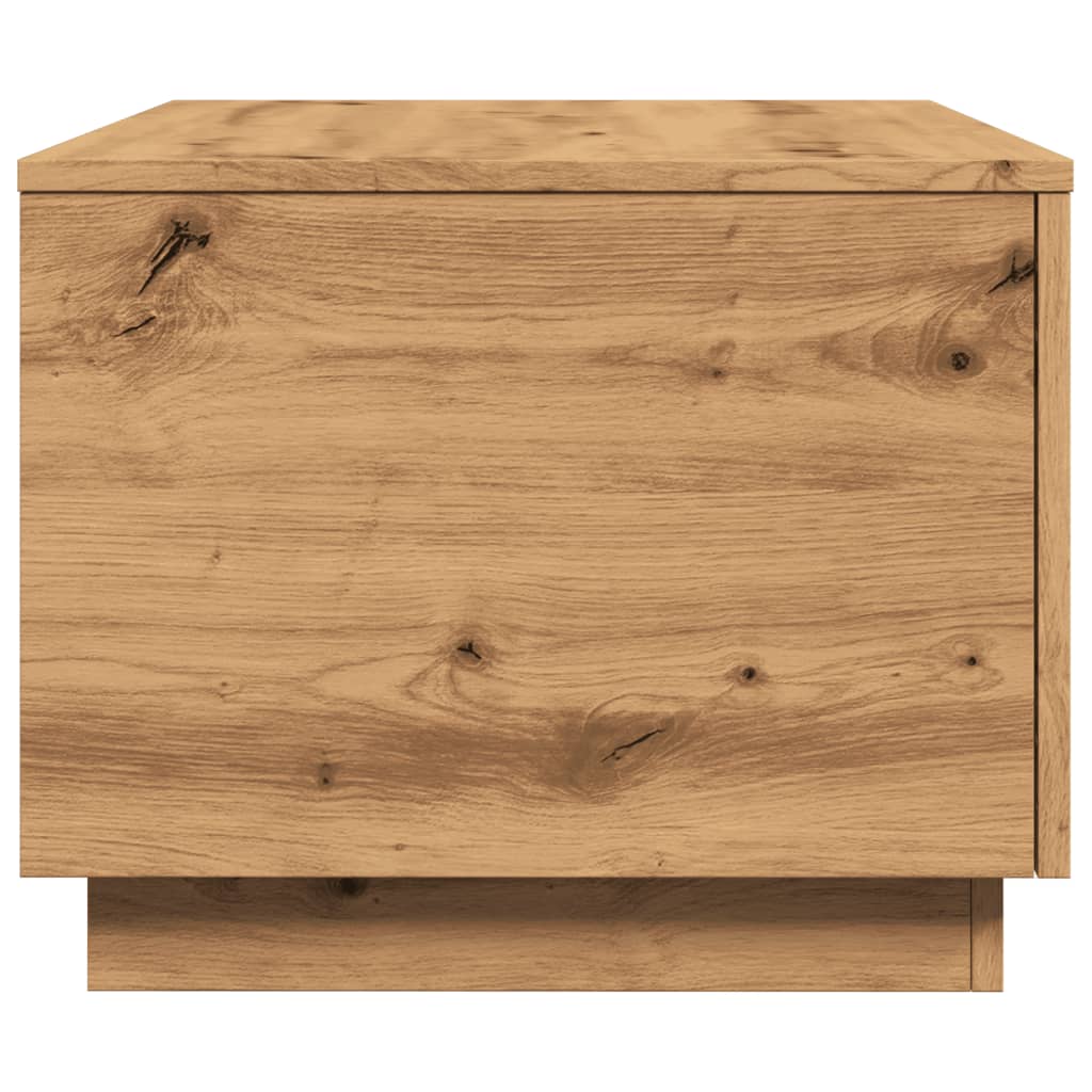 Modern Wooden Living Room Rectangular Coffee Table With LED Lights Wood Tables