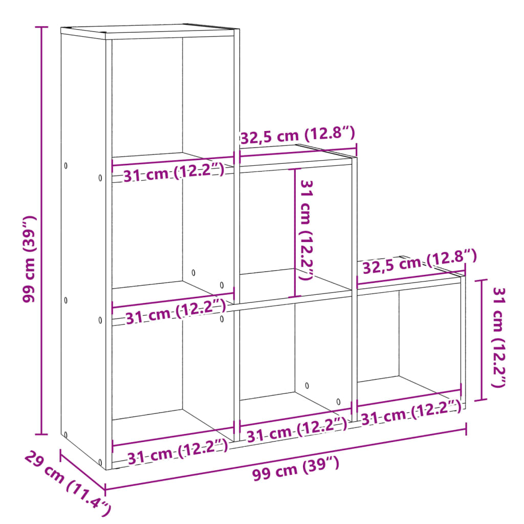 Modern Wooden Cube Style Bookcase Book Storage Cabinet Unit Room Divider Shelving
