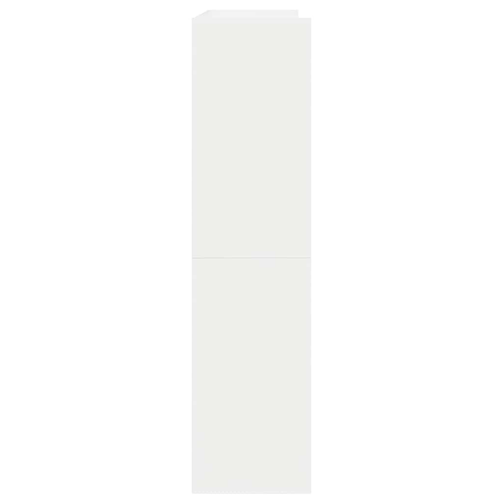 Shoe Rack White 80x25x100 cm Engineered Wood