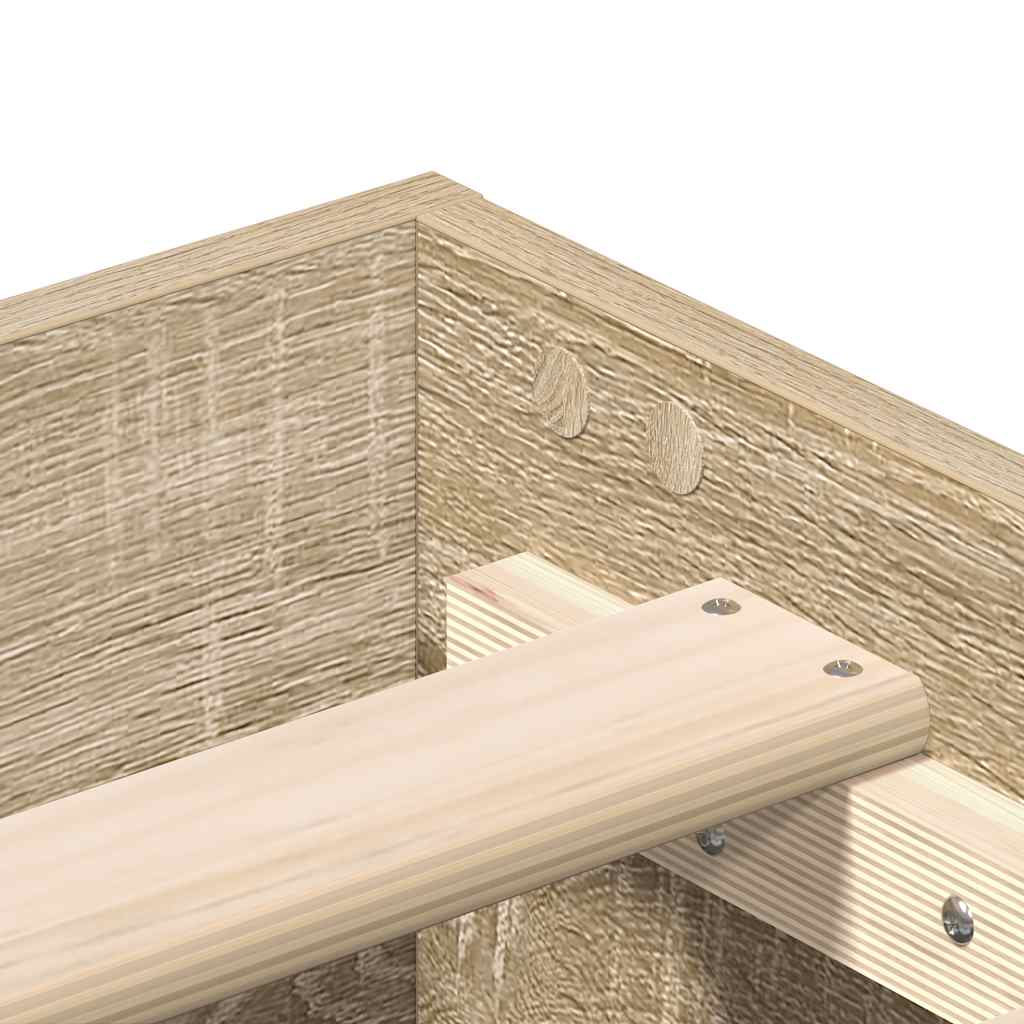 Bed Frame No Mattress Sonoma Oak 100x200 cm Engineered Wood