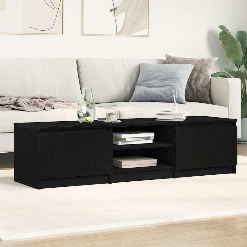 Modern Wooden 55 Inch TV Tele Stand Unit Cabinet With 2 Doors & Open Storage
