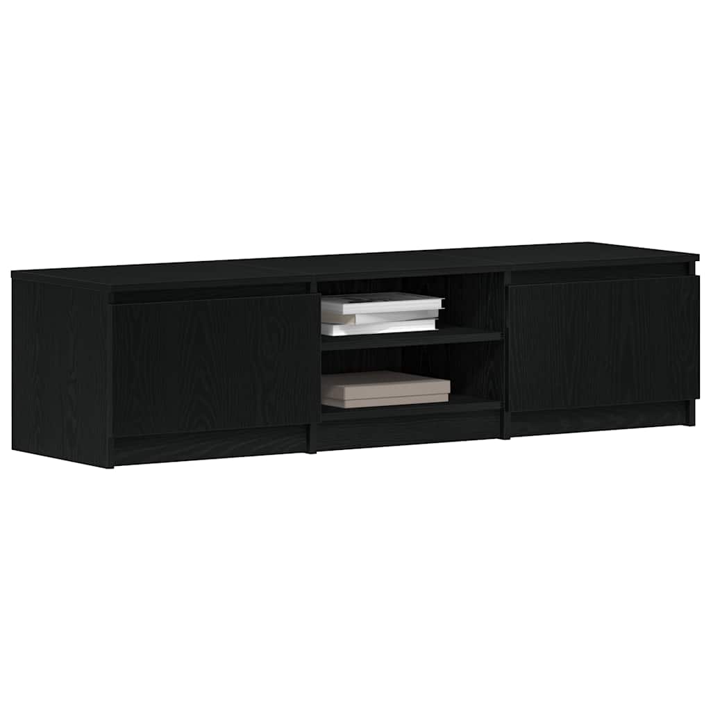 Modern Wooden 55 Inch TV Tele Stand Unit Cabinet With 2 Doors & Open Storage