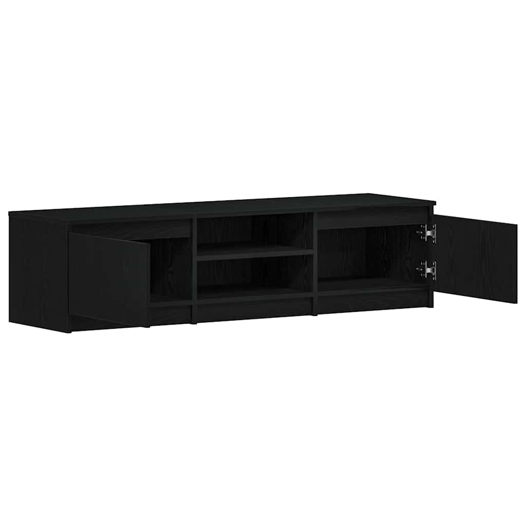Modern Wooden 55 Inch TV Tele Stand Unit Cabinet With 2 Doors & Open Storage