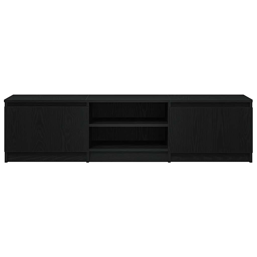 Modern Wooden 55 Inch TV Tele Stand Unit Cabinet With 2 Doors & Open Storage