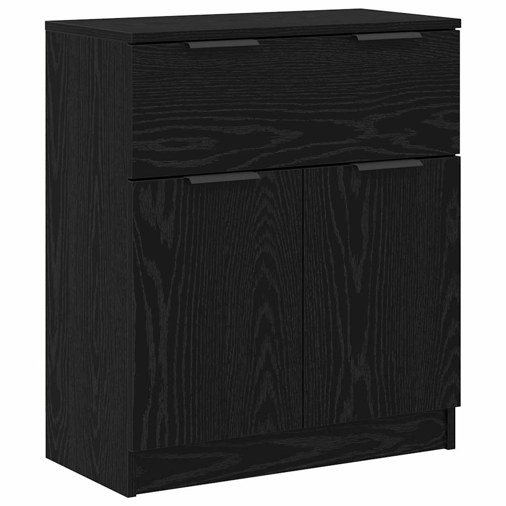 Sideboard 3 pcs Black oak 60 x 30 x 70 cm Engineered wood
