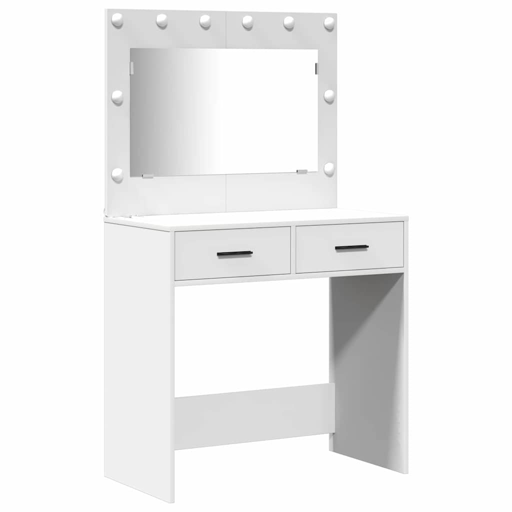 Dressing Table 2 pcs White 78.5 x 41 x 135 cm Engineered wood