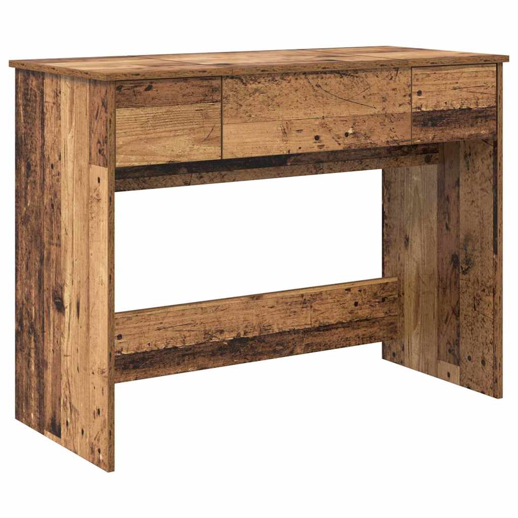 Modern Wooden Dressing Table Makeup Vanity Desk With Drawers & Pull Up Mirror