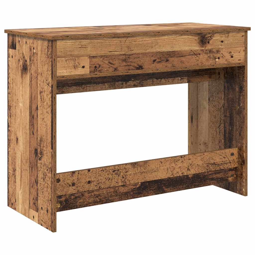 Modern Wooden Dressing Table Makeup Vanity Desk With Drawers & Pull Up Mirror