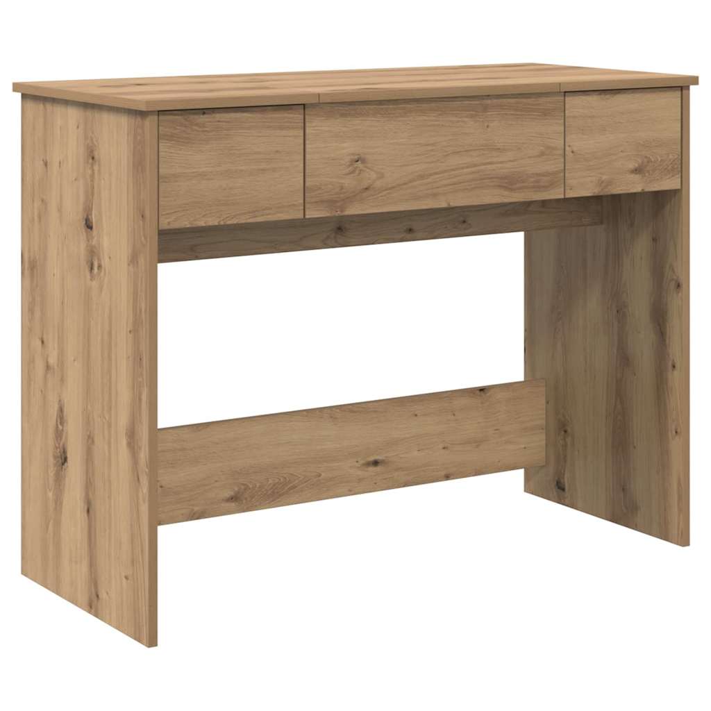 Modern Wooden Dressing Table Makeup Vanity Desk With Drawers & Pull Up Mirror