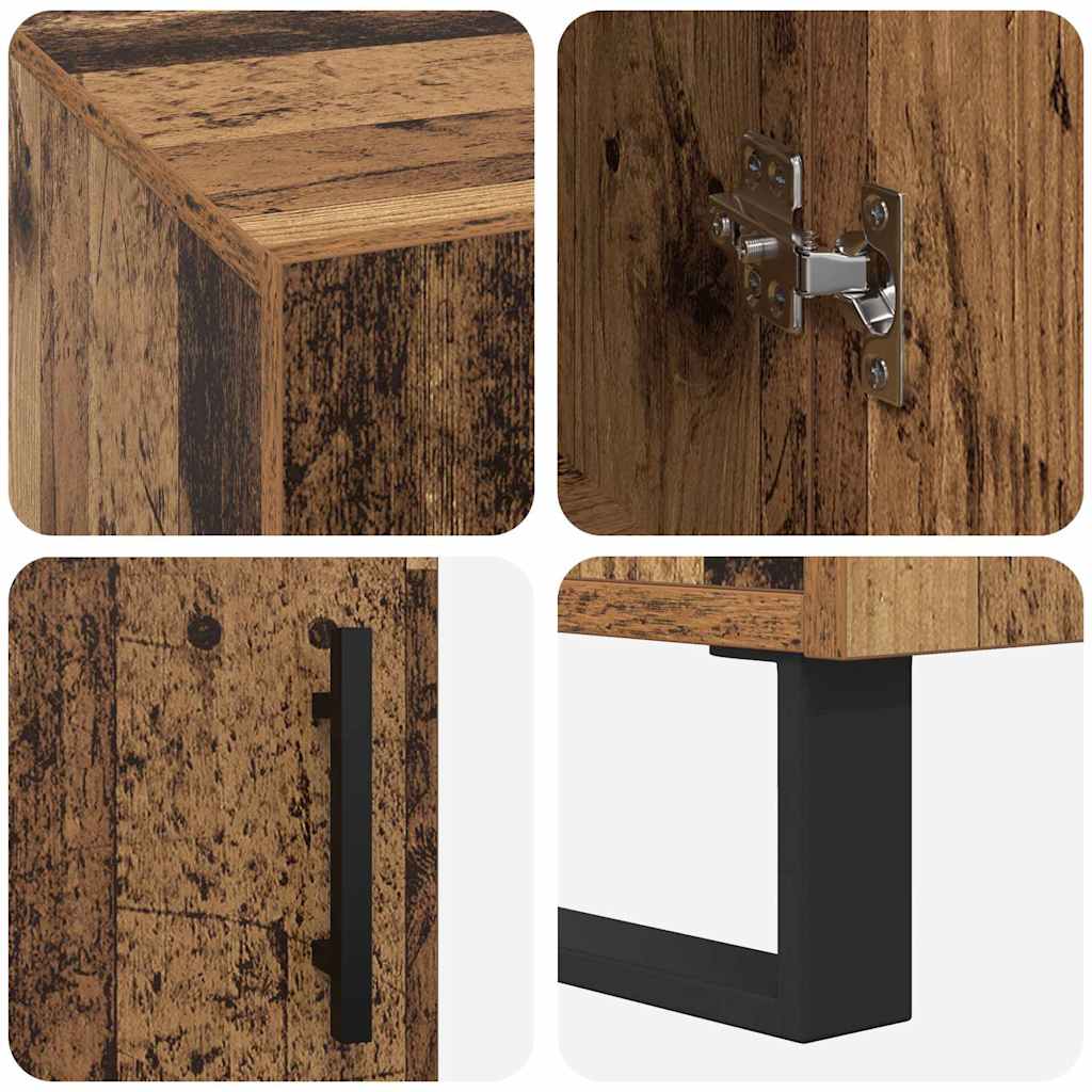 Modern Wooden Home Office Computer Table Desk With 2 Storage Cupboards Wood