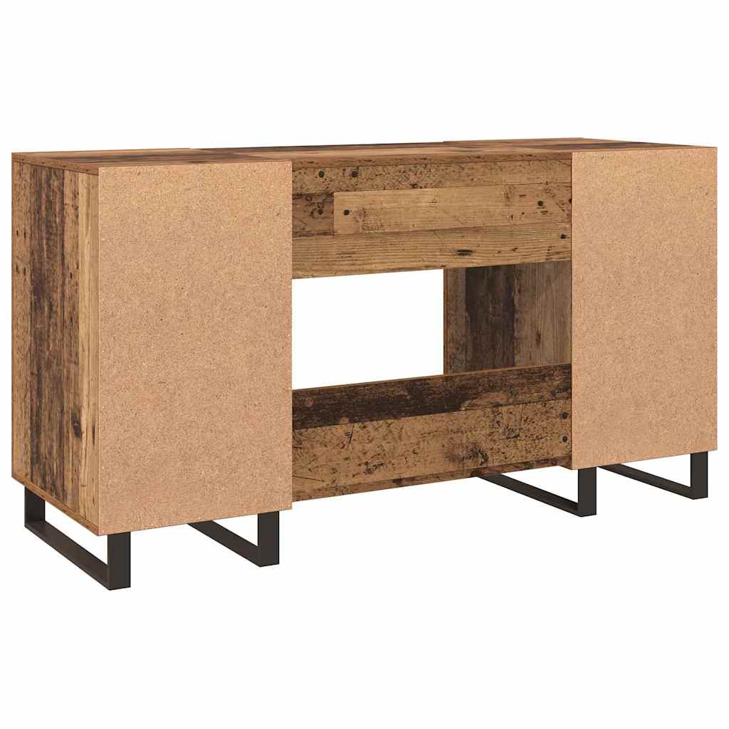 Modern Wooden Home Office Computer Table Desk With 2 Storage Cupboards Wood