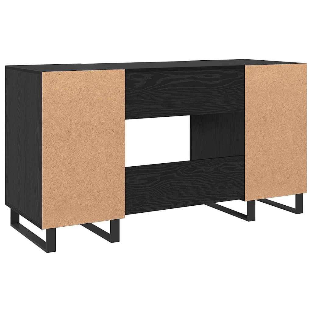 Modern Wooden Home Office Computer Table Desk With 2 Storage Cupboards Wood