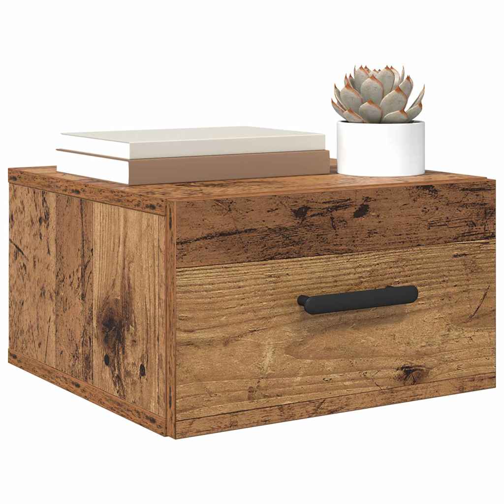 Bedside Cabinet 2 pcs Old wood 35 x 35 x 20 cm Engineered wood