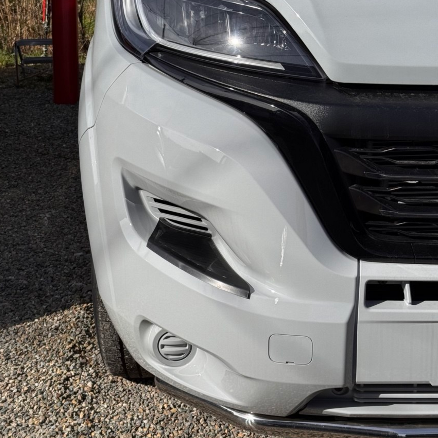 For Peugeot Boxer Front Bumper Foot Plate Protectors – Black, Set of 2 | Van-X